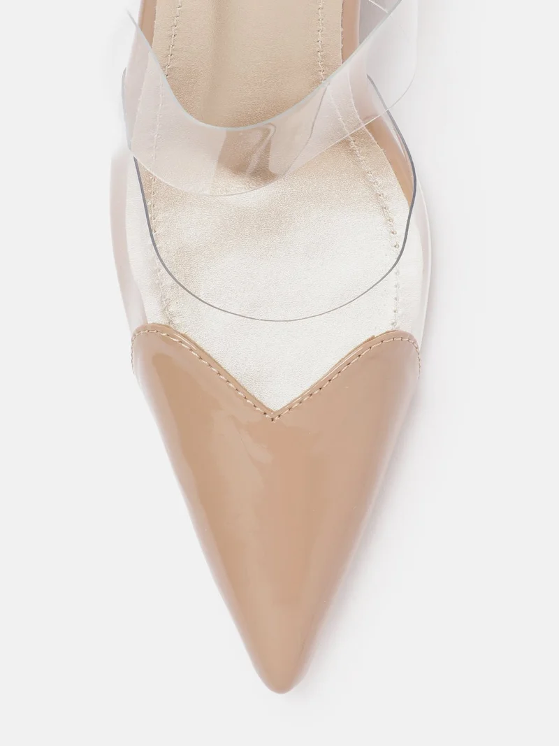 ZORIWORLD Nude Amor Nude Heart Heels for Elegant Evening - Women High Heels, 3 Inch Block Heel for Women | Best Price UAE