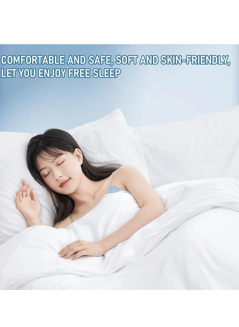 KASTWAVE Disposable Sheet and Pillowcase Set, Hotel, Camping Portable 4 Pcs Double Bed Travel Hygiene Set, Soft, Eco-Friendly, Wash-Free Bedding Set, 1 Quilt Covers, 1 Bed Sheet and 2 Pillow Cases - Image 3