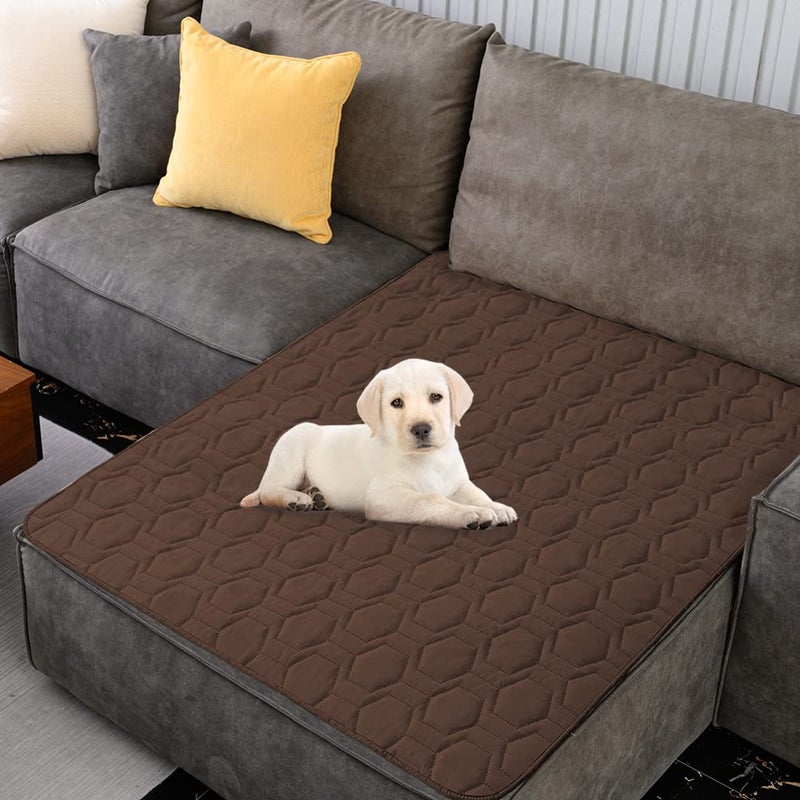 Tcksstex Waterproof and AntiSlip Dog Bed Cover and Pet Blanket Sofa Pet Bed Mat car Incontinence Mattress Protectors Furniture Couch Cover for Most Cats Dogs Pets40x50Chocolate