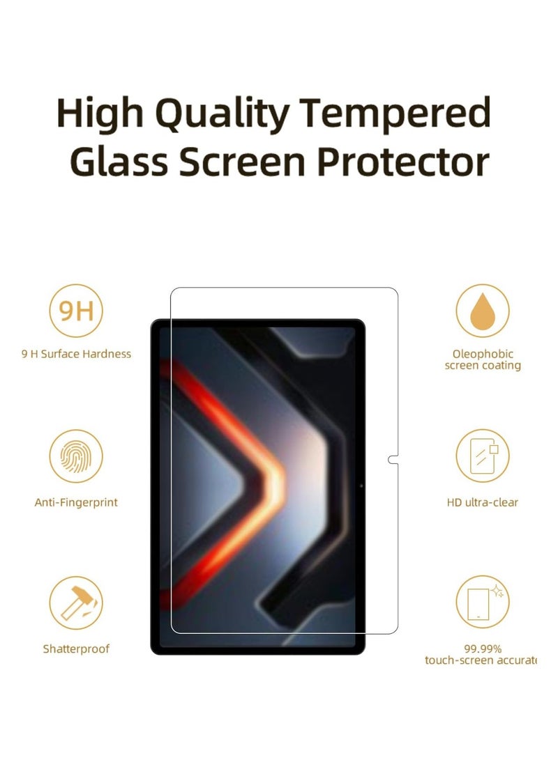 عام 【قطعتان】 واقي شاشة متوافق مع لوحي Infinix XPAD GT 13 بوصة 2025 - زجاج مقوى شفاف، مقاوم للخدوش، بصلابة 9H، سهل التركيب - Image 2