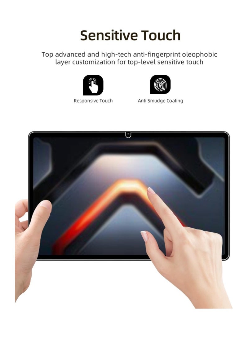 عام 【قطعتان】 واقي شاشة متوافق مع لوحي Infinix XPAD GT 13 بوصة 2025 - زجاج مقوى شفاف، مقاوم للخدوش، بصلابة 9H، سهل التركيب - Image 5