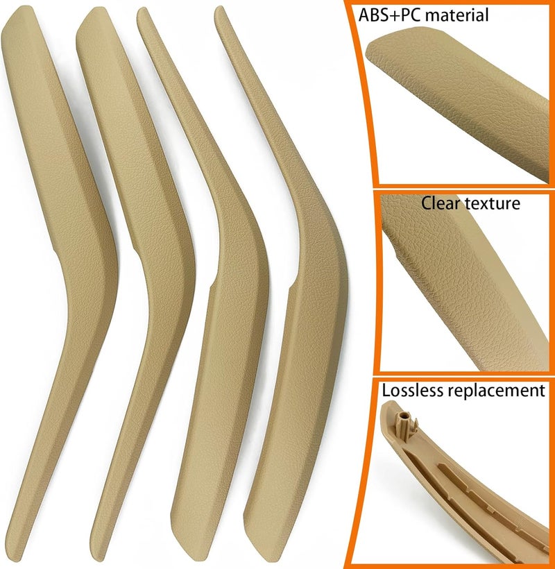 CHUANGHUI Car Door Handle for BMW X1 E84 2010-2015 28i 35i Interior Door Handles Replace Cover Car Door Handle Accessories (Beige) - Image 5