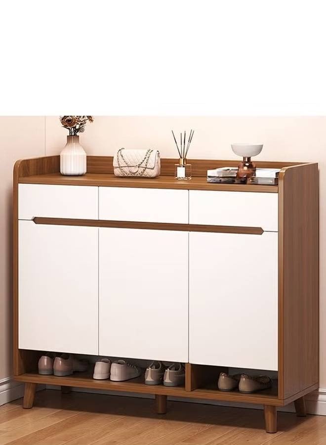 كلناميان خزانة أحذية فاخرة متعددة الوظائف للمدخل وأدراج تخزين 120 سم - Image 1