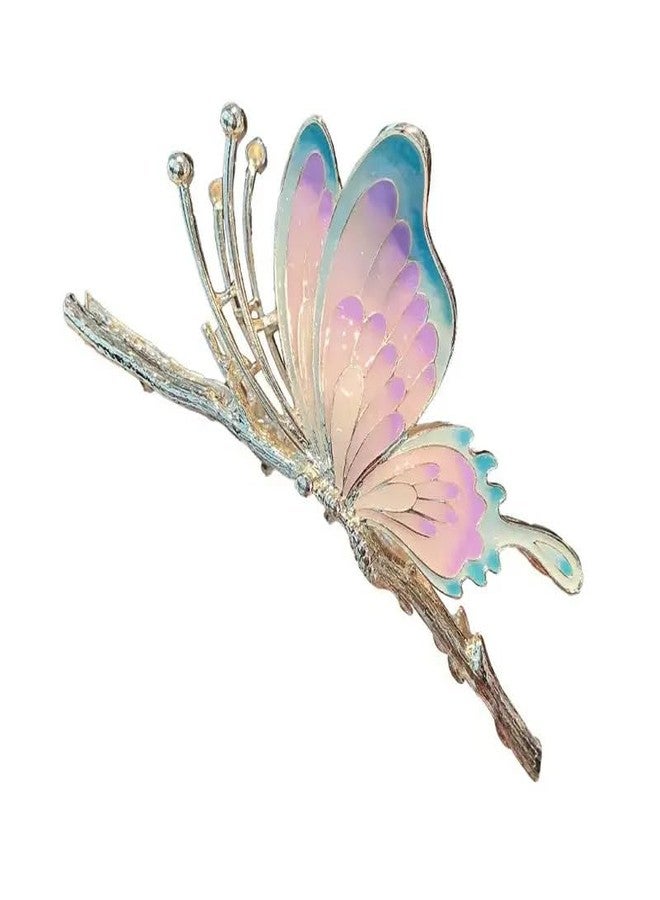 Blubby® Butterfly Hair Claw Clips-Sparkly Metallic Hair Clutcher with Exquisite Butterfly Design-Non-Slip Grip for All Ages and Hairstyles-Hair Accessories - Image 2