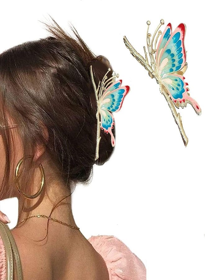 Blubby® Butterfly Hair Claw Clips-Sparkly Metallic Hair Clutcher with Exquisite Butterfly Design-Non-Slip Grip for All Ages and Hairstyles-Hair Accessories - Image 1