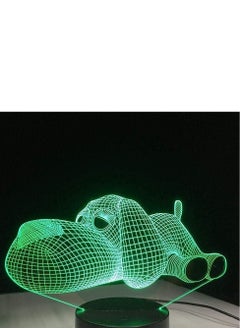 Multicolor 3D Illusionslampe LED Nachtlicht Hund Kinder Spielzeug Touch 7 Farben Ing Neujahr Dekorationen Heimtischlampe Best Birthday Geschenk Geschenk Geschenke Kinder