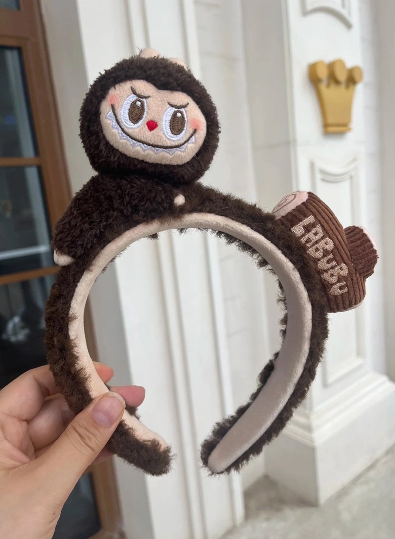 Generic 1-Piece Labubu Brown Hairband for Hair Accessories and Personal Care | Cute, Kawaii, Perfect Gifts for Besties, Girlfriends  - Image 1