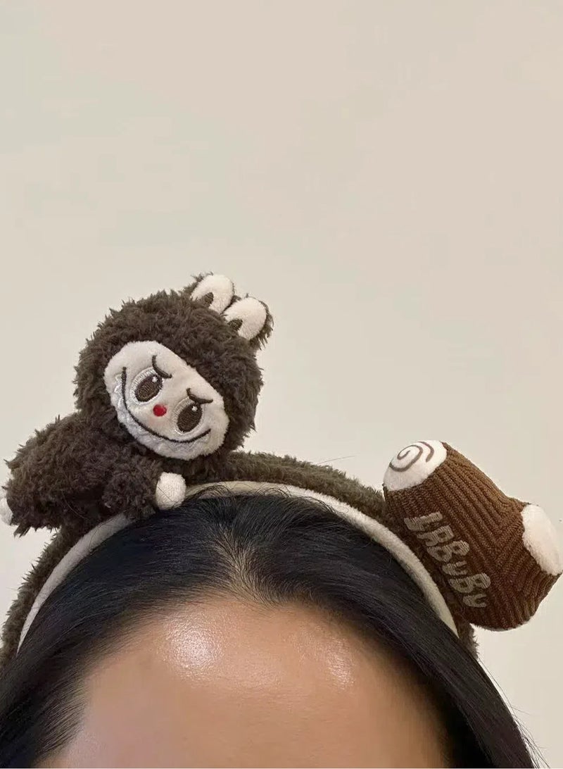 Generic 1-Piece Labubu Brown Hairband for Hair Accessories and Personal Care | Cute, Kawaii, Perfect Gifts for Besties, Girlfriends  - Image 2