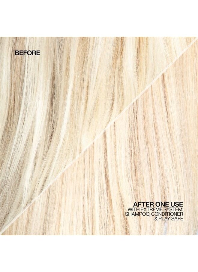 Redken Extreme Play Safe Heat Protectant Spray & Leave In Conditioner| For All Hair Types | Helps Reduce The Appearance of Split Ends | With Tourmaline | 6.8 Fl Oz