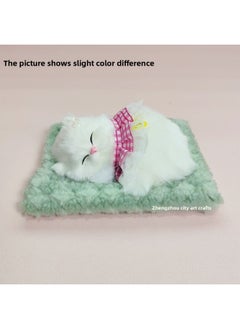 Bamboo Charcoal Cloth Pad Simulation Cats Cats Calling Car Decoration Ornaments Simulation Animals Simulation Flower Basket Cats-Color:Green Bamboo Charcoal Cloth Mat + Rose Red Skirt Cat Can Bark