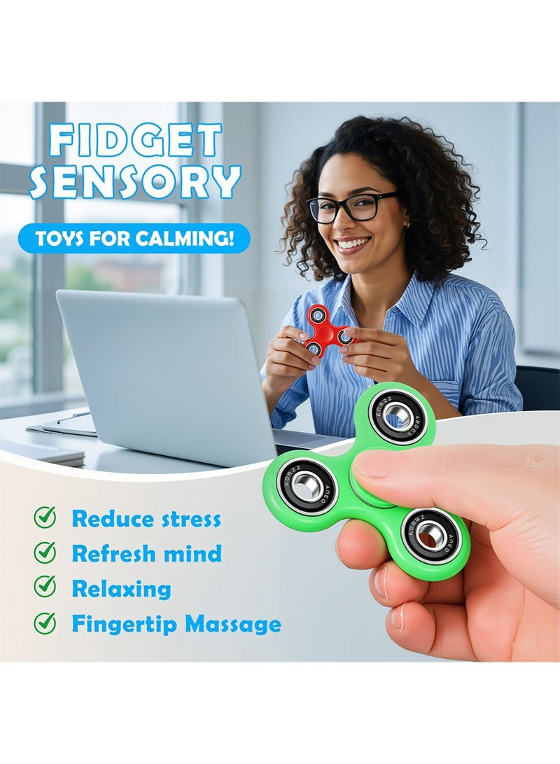 Fidget Spinners, 5 Pack Birthday Party Gifts for Adults Kids, Treasure Box Toys for Classroom Prizes, Party Favors for Kids, Stress Anxiety ADHD Relief Fidgets Toy, Finger Hand Spinner - Image 3