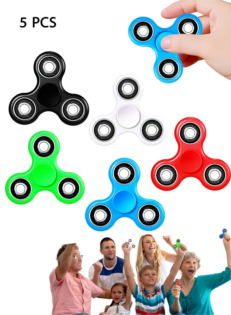 Fidget Spinners, 5 Pack Birthday Party Gifts for Adults Kids, Treasure Box Toys for Classroom Prizes, Party Favors for Kids, Stress Anxiety ADHD Relief Fidgets Toy, Finger Hand Spinner - Image 1