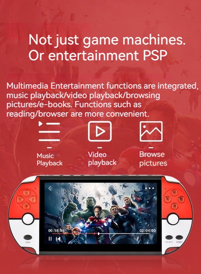 New dual-joystick game console 7.1-inch high-definition large-screen dual-player handheld game console 16G super multi-game PSP handheld game console