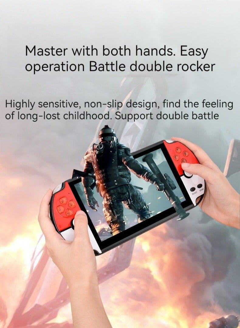 New dual-joystick game console 7.1-inch high-definition large-screen dual-player handheld game console 16G super multi-game PSP handheld game console