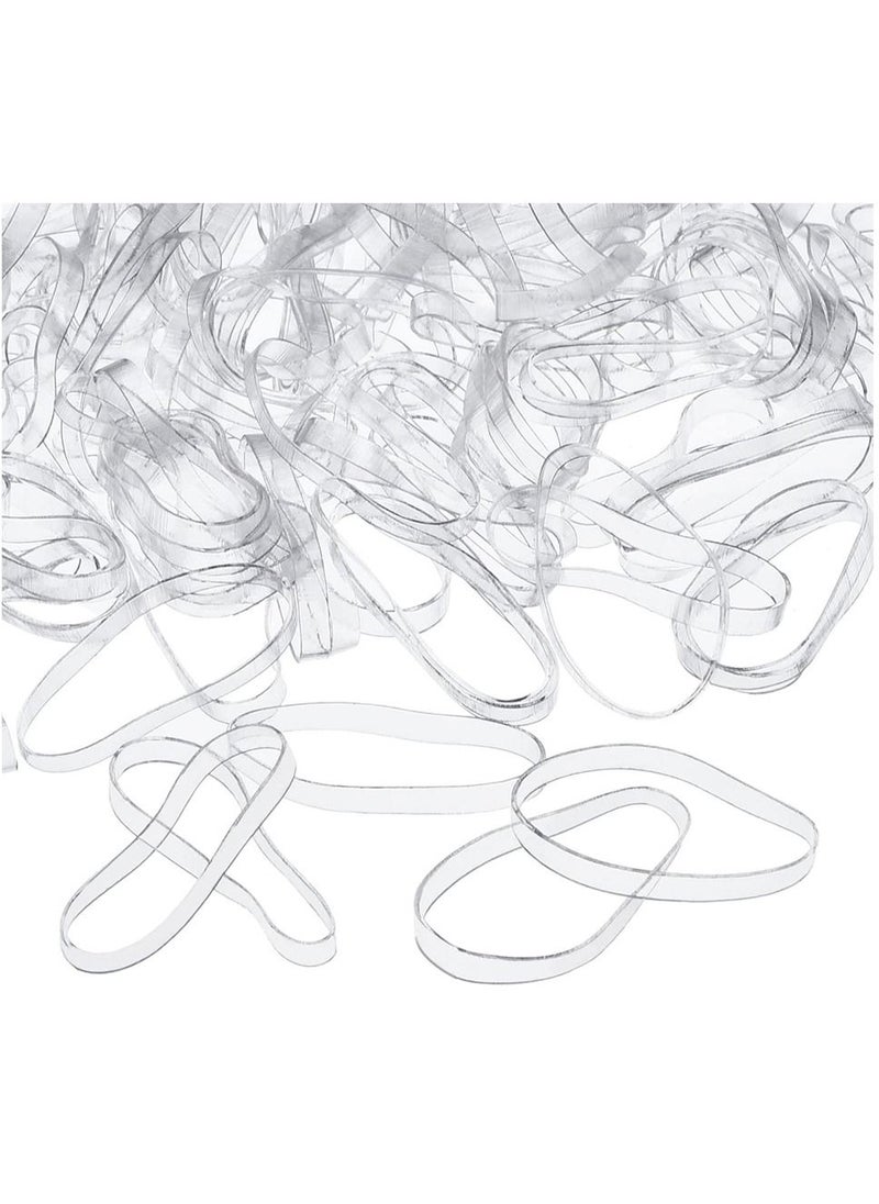 Generic - 3mm Clear Elastic Bands Hair Rubber Bands 500 Pieces - Image 1