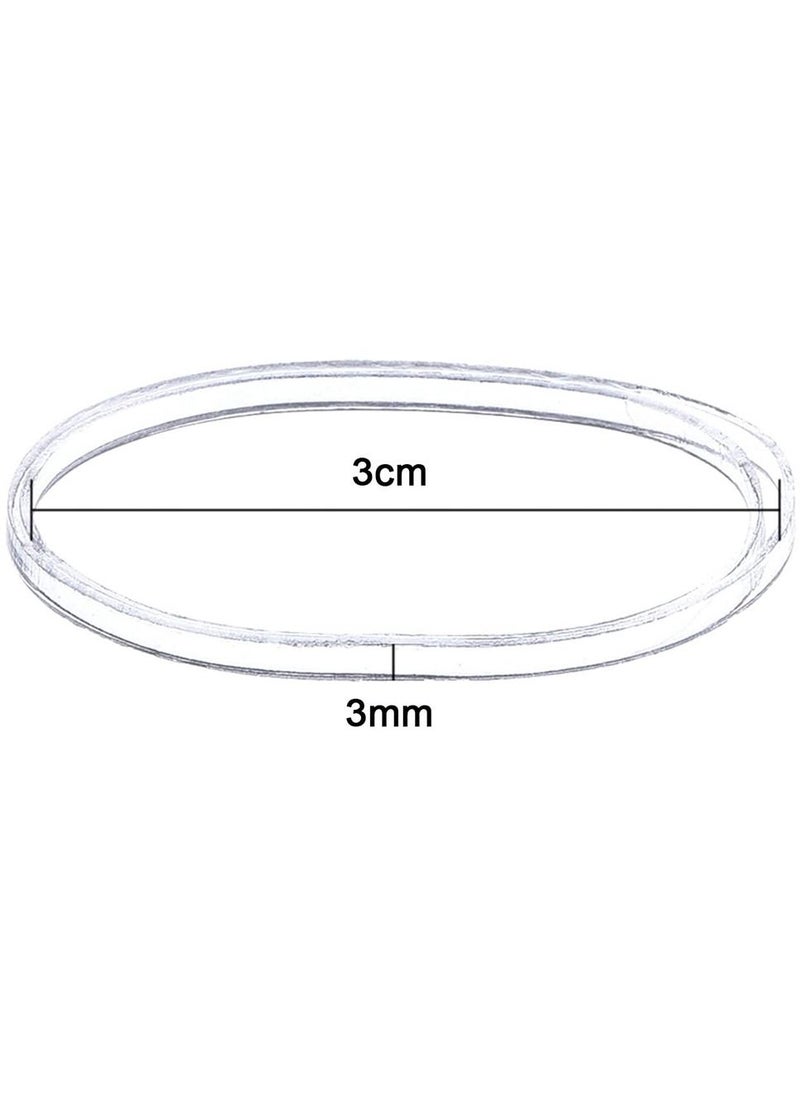 Generic - 3mm Clear Elastic Bands Hair Rubber Bands 500 Pieces - Image 1