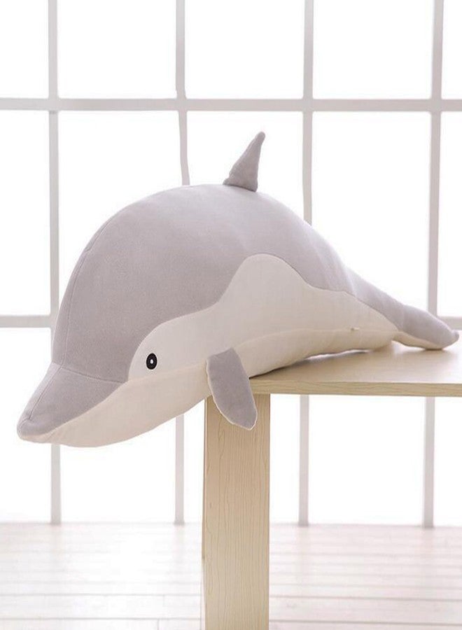 Levenkeness Dolphin Plush Hugging Pillow, Soft Large Dolphins Stuffed Animal Toy Doll Gifts for Kids, Valentine, Christmas, Bedding (19.7") - Image 3