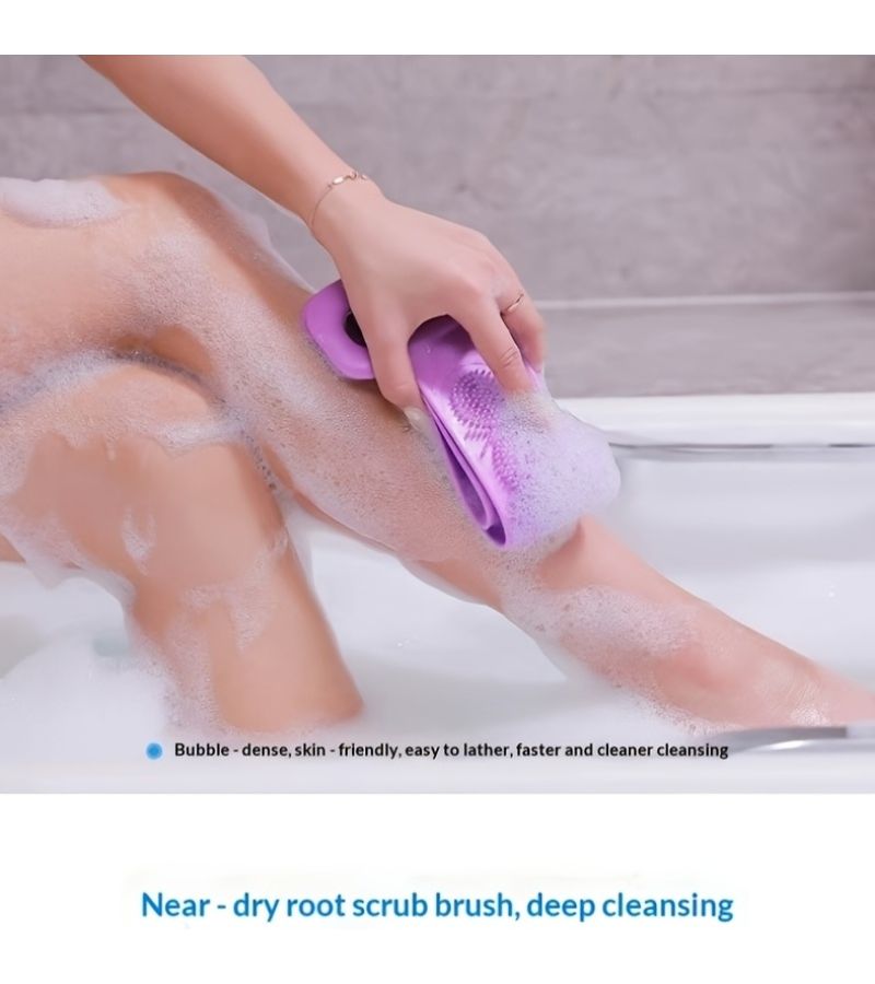 4 Pack Silicone Exfoliating Bath Towel Back Scrubber Body Wash For Men Women - Image 3