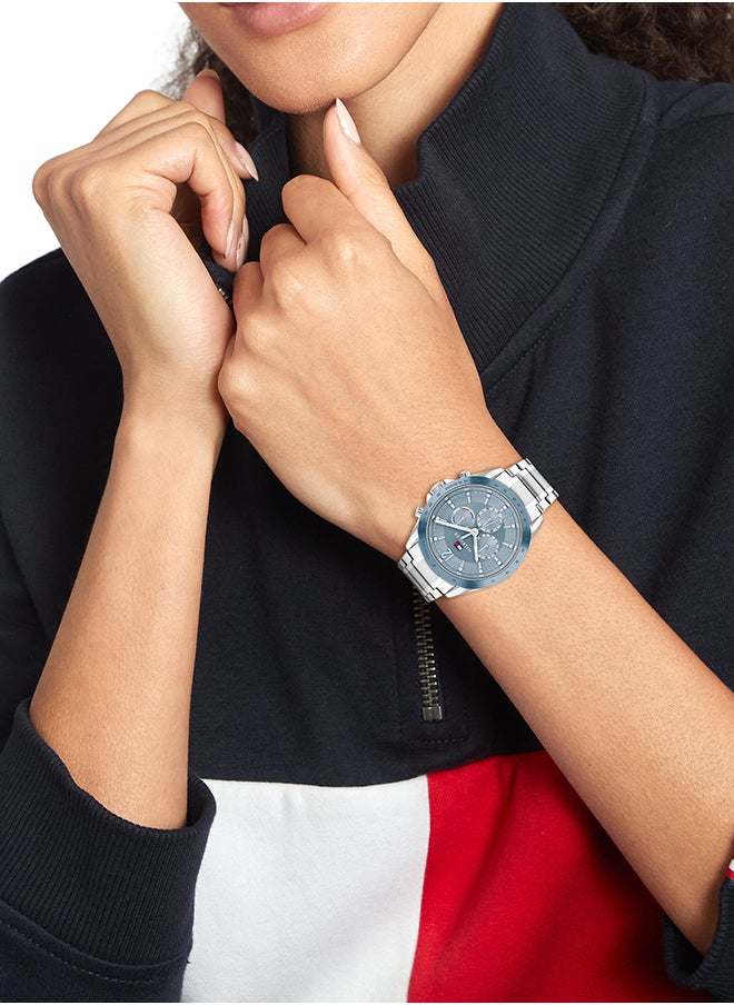 TOMMY HILFIGER - ساعة يد نسائية بعقارب دائرية من الستانلس ستيل 1782554 - 40 ملم - Image 1