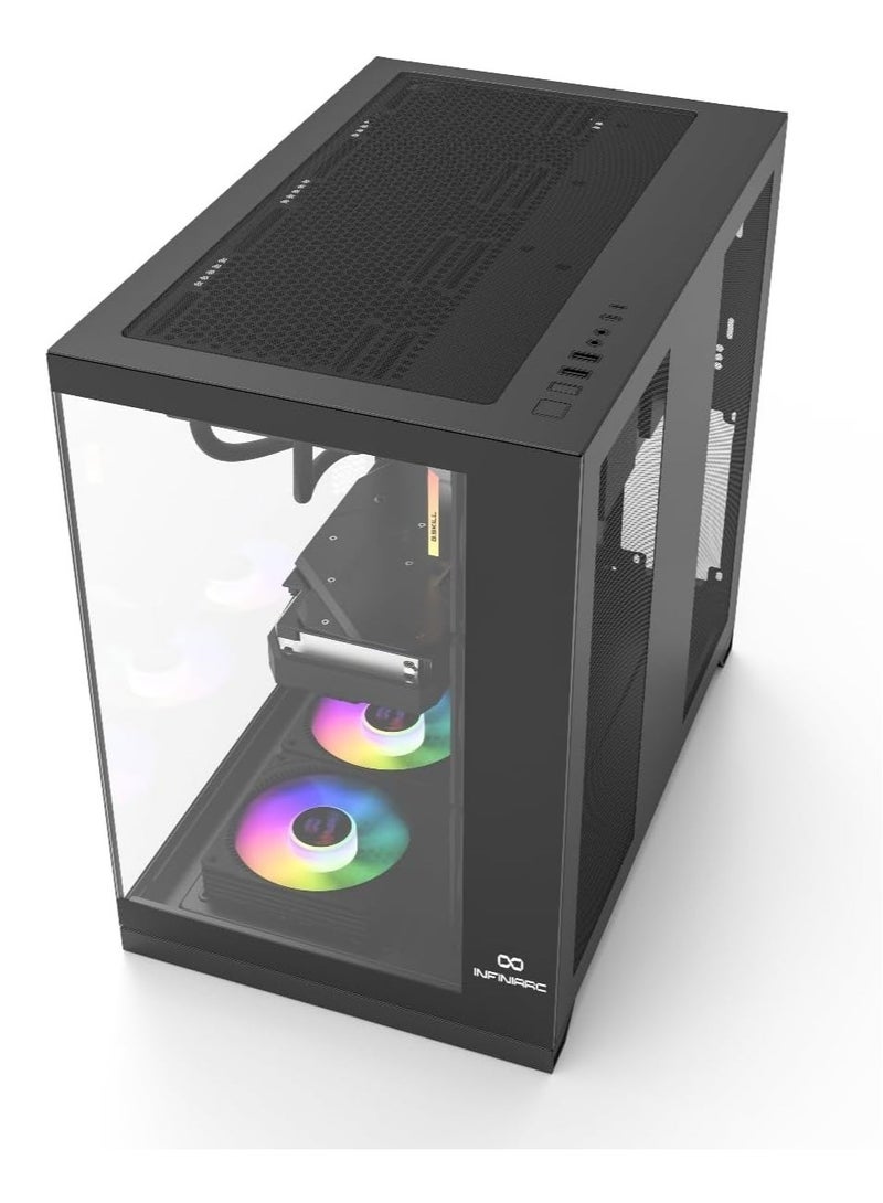 INFINIARC CUBE PRO GAMING PC With Intel Core i5-14400F Processor/16GB RAM DDR5/1TB SSD/Nivida GeForce RTX 4070 Super Graphics/ Black - Image 4