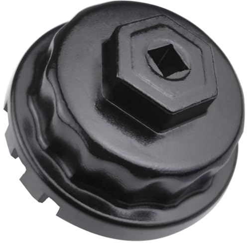 Shonee Heavy Duty Oil Filter Wrench for Toyota, Tacoma, Camry, Tundra, Lexus, Sienna, RAV4, Highlander, Fj Crusier, Avalon - 64mm Oil Filter Cap Removal Socket Tool - Image 1