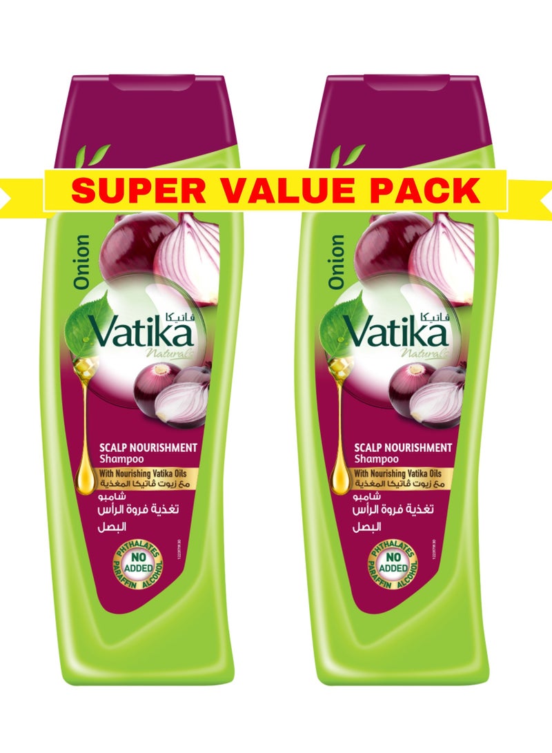 Vatika Naturals Hydrating Colour Protect Shampoo 2x400ml | Vibrant Shine & Long-Lasting Colour Protection up to 30 washes | with Grapeseed & Rosemary Oil | For Coloured Hair | Value Pack - Image 1
