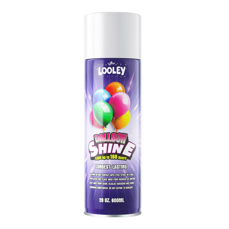 LOOLEY Pro Balloon Shine Spray 20 floz 7 Days Ultra Lasting High Gloss Spray for Latex Balloons NoWipe Waterproof and FragranceFree Formula Perfect for Outdoor Balloon Party and Event Decor - Image 2
