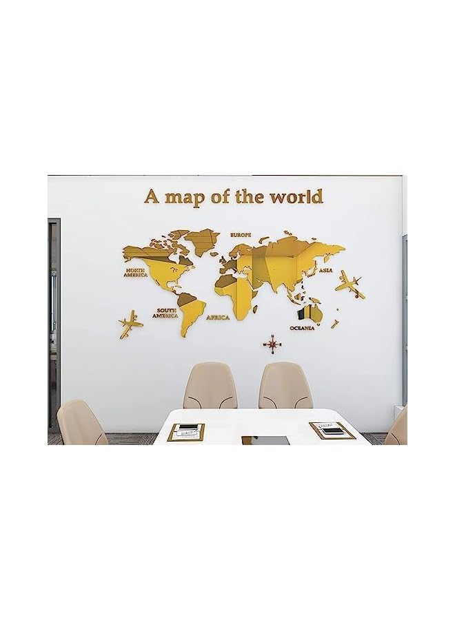 Zaboon 3D World Map Wall Stickers Easy To Hang And Install For Home Decor World Map Stickers For Living Room/Meeting Room/Background Wall 180 * 100 - Image 2