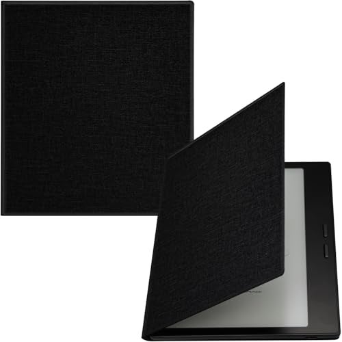 GOVTVA Magnetic Leather Case for 7'' Onyx Boox Go 7 / Boox Tablet Go Color 7 (Gen II/Gen I 2025/2024) /Boox Page Ultra-Thin Lightweight Cover with Auto Sleep/Wake & Magnetic Closure (Cloth Black) - Image 1