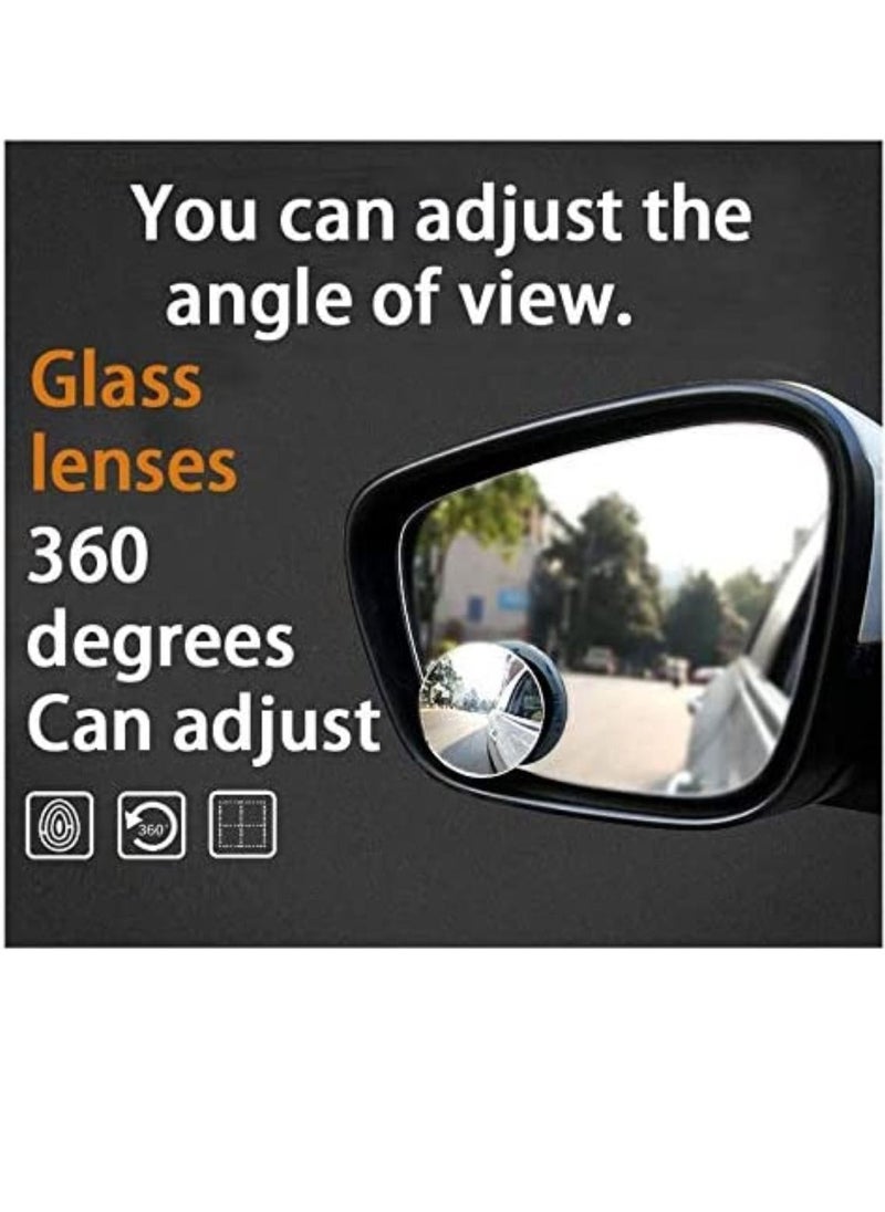 Mistuba Racing R - 2 Pcs Wide Angle Round Convex Car Vehicle Side Blind Spot Rearview Mirror - Image 1