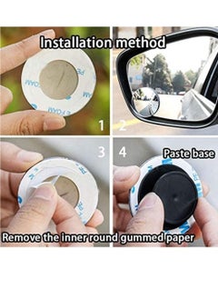 Mistuba Racing R 2 Pcs Wide Angle Round Convex Car Vehicle Side Blind Spot Rearview Mirror  - Image 2