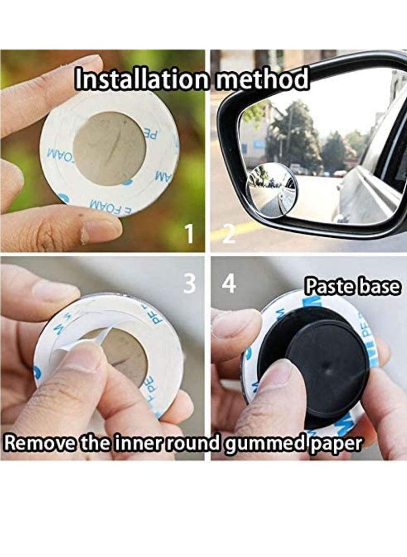 Mistuba Racing R - 2 Pcs Wide Angle Round Convex Car Vehicle Side Blind Spot Rearview Mirror - Image 1