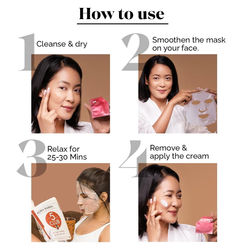 LuxaDerme LuxaDerme 3 Step Korean Facial Kit with Sheet Mask Revive Radiate For Smooth Glass Glow Skin Pack of 1  - Image 5