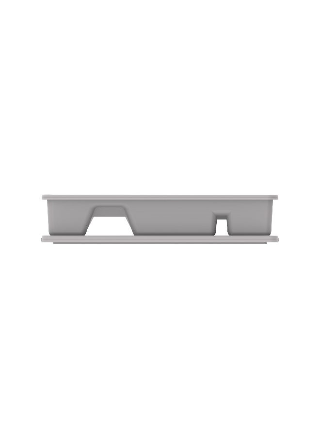 Cosmoplast Deluxe Plastic Dish Rack with Drainer (Grey)  - Image 2