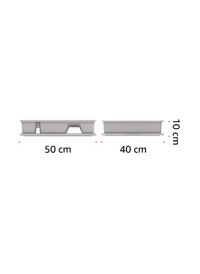 Cosmoplast Deluxe Plastic Dish Rack with Drainer (Grey)  - Image 3