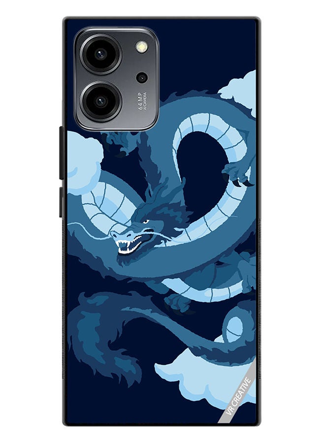 VR CREATIVE Protective Case Cover For Honor 80 SE Chinesse Blue Dragon Design Multicolour - Image 1