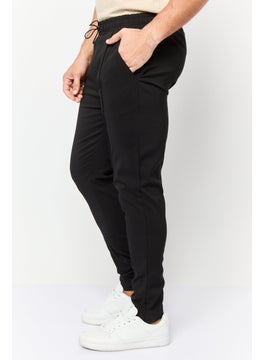 Threadbare Men Regular Fit Plain Skinny Pants, Black  - Image 3