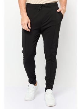 Threadbare Men Regular Fit Plain Skinny Pants, Black  - Image 1