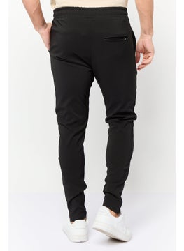 Threadbare Men Regular Fit Plain Skinny Pants, Black  - Image 2