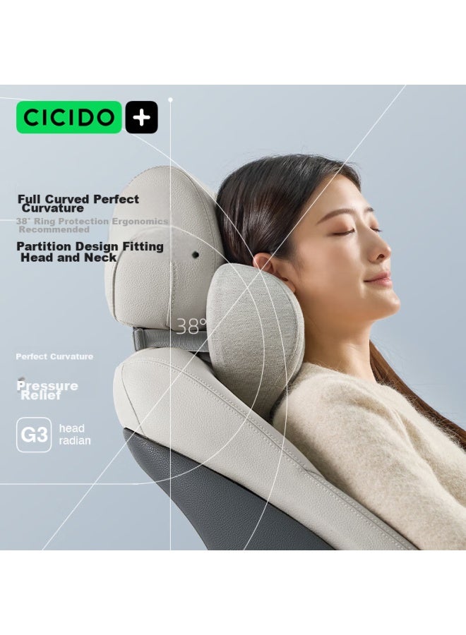 Cicido Double-layer Pressure-reducing Car Headrest, Neck Support Pillow, Driving Cushion, Seat Pillow, Car Lumbar Support, Backrest - Image 5