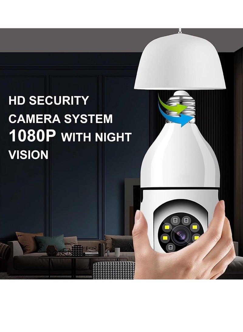 ELTRAZONE 360 Degree Security Cameras Wireless Outdoor, 2.4GHz & 5G WiFi Light Bulb Camera, 1080p Wireless Cameras for Home Security, Indoor Security Camera System, Motion Detection - Image 3