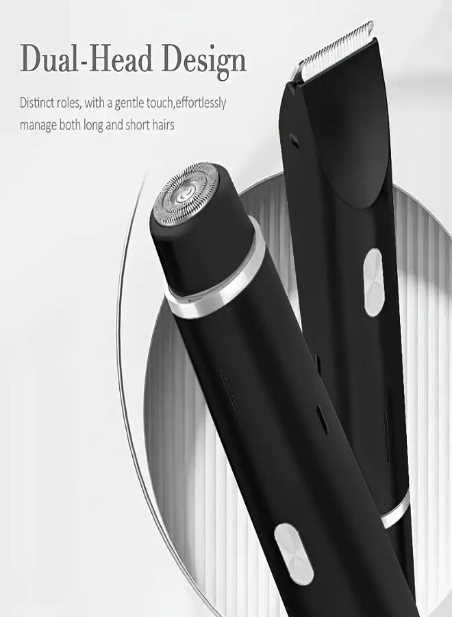 AROAQ 2-in-1 Dual Head Electric Shaver & Trimmer – Rechargeable USB Hair Clipper with Adjustable Length, Bikini Trimmer & Multipurpose Grooming Tool for Face, Arms, Thighs & Body – 400mAh Battery , Purple - Image 3