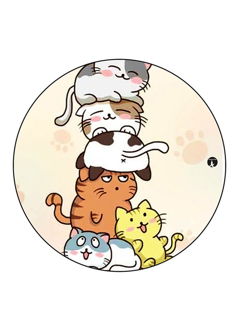 Cats Printed Mouse Pad Multicolour