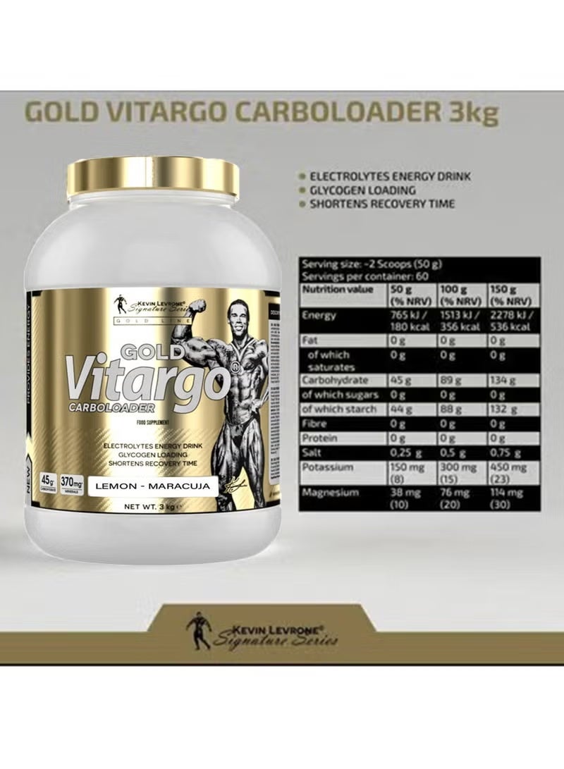 كيفين ليفرون جولد فيتارجو كاربولودر 3 كجم بنكهة ليمون ماراكوجا - Image 2