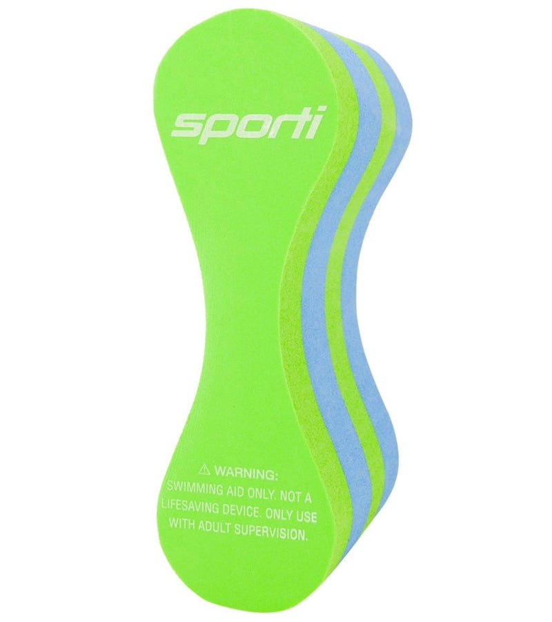 Sporti Junior Pull Buoy - Neon Green/Blue - Green - Image 1