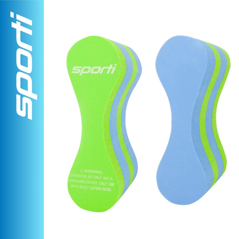 Sporti Junior Pull Buoy - Neon Green/Blue - Green - Image 2