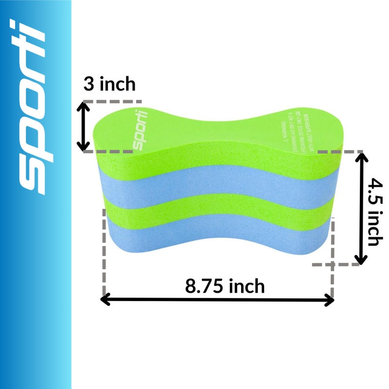 Sporti Junior Pull Buoy - Neon Green/Blue - Green - Image 5