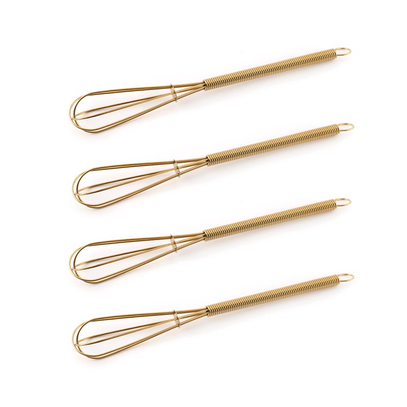 TYGYLZGCF خفاقات صغيرة 7 بوصة 4 قطع خفاق ستانلس ستيل لخلط البيض والدقيق واستخدامات الطهي والخبز