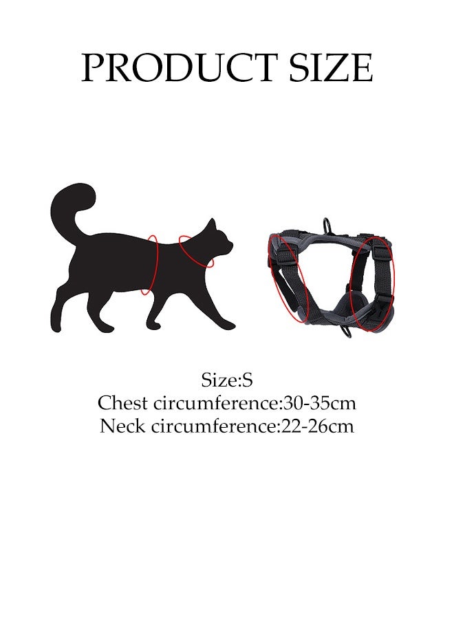 Dog Harness and Leash Set for Small Medium Large Dogs ,Adjustable And Breathable Chest-Back Style Pet Leash,Reflective Harness for Small Dogs and Cats (Grey) - Image 3