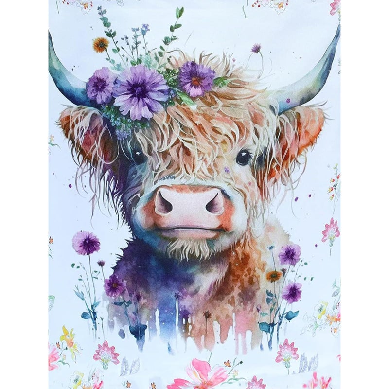 TOSTOG 5D Diamond Painting Kits CowDiamond Art Kits for Adults Round Full Drill Diamond Art Animals Picture Crystal Art for Home Wall Decor 30x40cm12x16inch